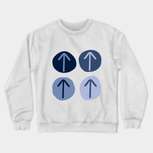 Teiwaz in Blue (Runes and Colors) Crewneck Sweatshirt